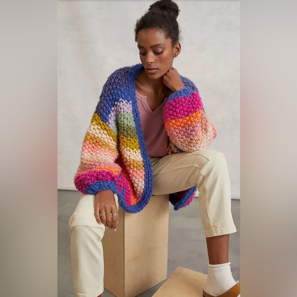 SAACHI Mayflower Multicolor Oversized Cardigan Sweater